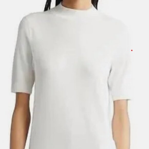 Lafayette 148 100% Cashmere sweater with mock neck white NWT - Picture 1 of 5